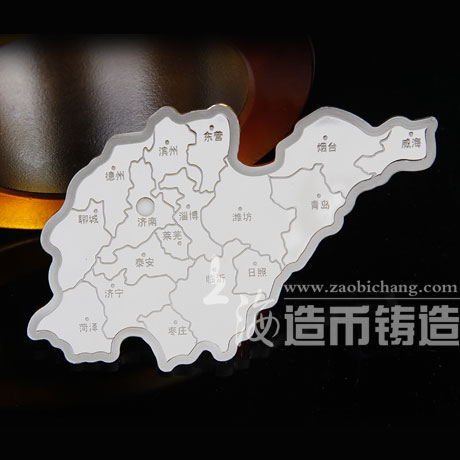 純銀地圖定制 異形銀章定做 獎(jiǎng)?wù)轮谱?紀(jì)念章制作 