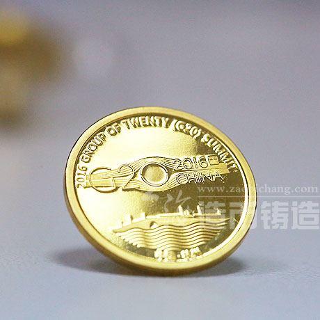 杭州G20峰會鍍金徽章_徽章制作 紀(jì)念章定制 定制銀章 徽章定制